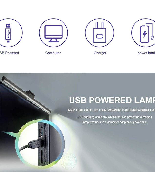 Monitor Screen Hanging Lamp Office Desk Lamp Desk Work Reading Smart Led Eye Protection Anti-Blue Light