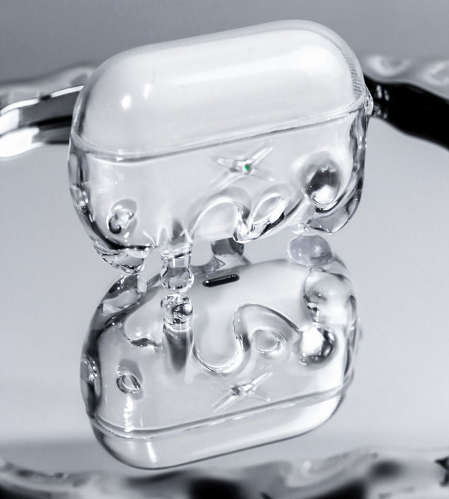 Water Drop Transparent Protective Shell Bluetooth Earbuds Case Hard Shell